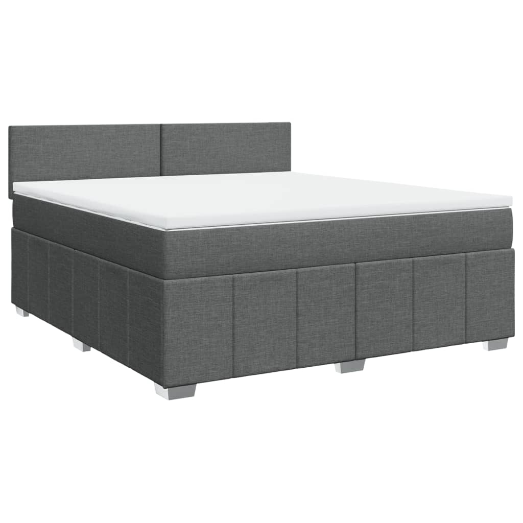 Boxspring met matras stof donkergrijs 180x200 cm is nu te koop bij PeponiXL, paradijselijk wonen!