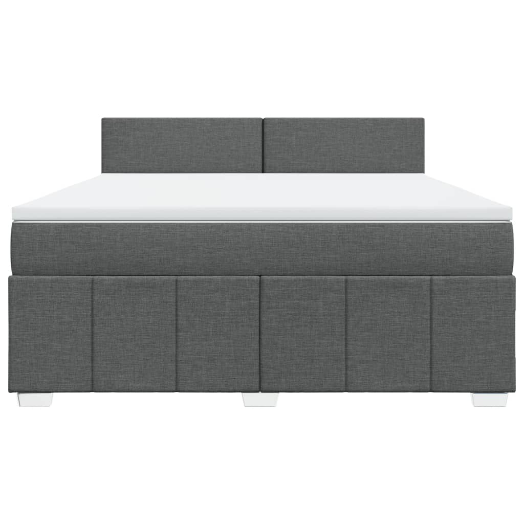 Boxspring met matras stof donkergrijs 180x200 cm is nu te koop bij PeponiXL, paradijselijk wonen!