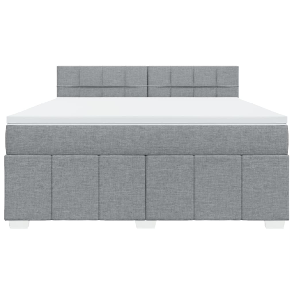 Boxspring met matras stof lichtgrijs 180x200 cm is nu te koop bij PeponiXL, paradijselijk wonen!