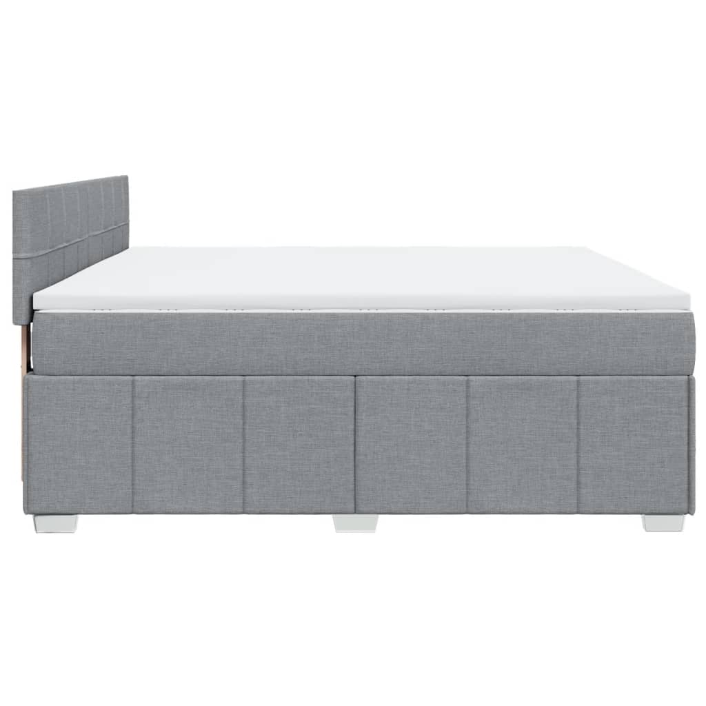 Boxspring met matras stof lichtgrijs 180x200 cm is nu te koop bij PeponiXL, paradijselijk wonen!