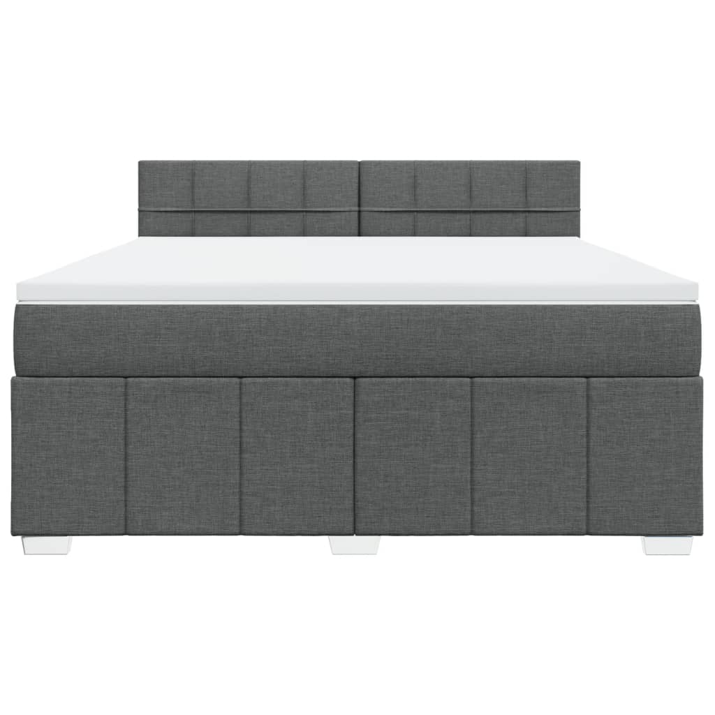 Boxspring met matras stof donkergrijs 180x200 cm is nu te koop bij PeponiXL, paradijselijk wonen!