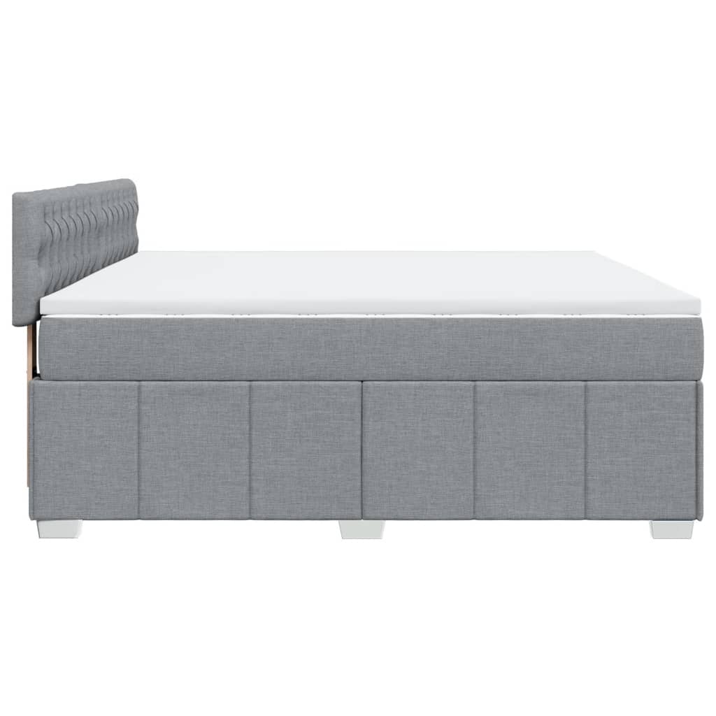 Boxspring met matras stof lichtgrijs 180x200 cm is nu te koop bij PeponiXL, paradijselijk wonen!