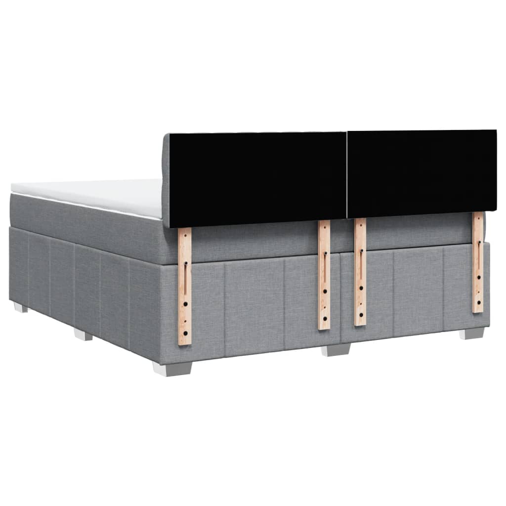 Boxspring met matras stof lichtgrijs 180x200 cm is nu te koop bij PeponiXL, paradijselijk wonen!