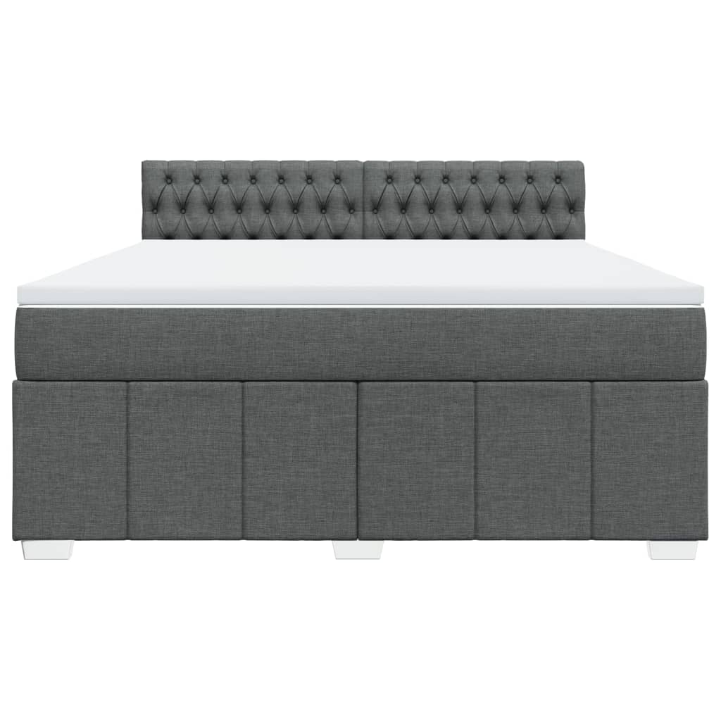 Boxspring met matras stof donkergrijs 180x200 cm is nu te koop bij PeponiXL, paradijselijk wonen!