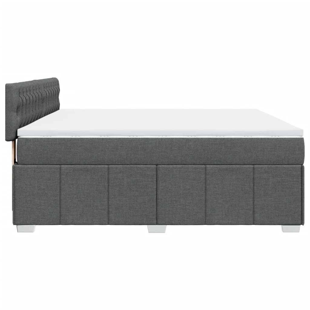 Boxspring met matras stof donkergrijs 180x200 cm is nu te koop bij PeponiXL, paradijselijk wonen!