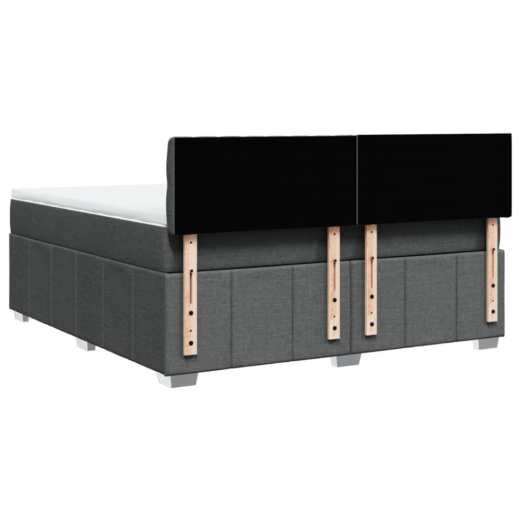 Boxspring met matras stof donkergrijs 180x200 cm is nu te koop bij PeponiXL, paradijselijk wonen!