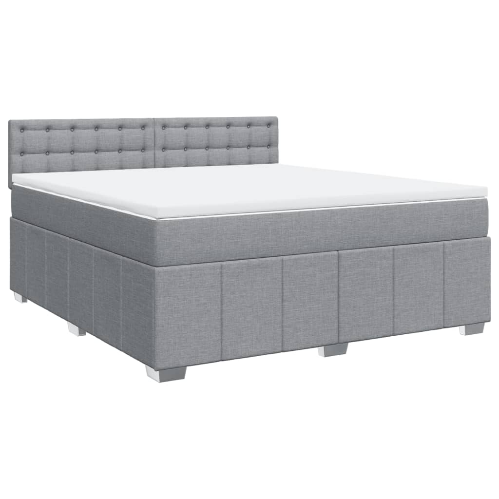 Boxspring met matras stof lichtgrijs 180x200 cm is nu te koop bij PeponiXL, paradijselijk wonen!