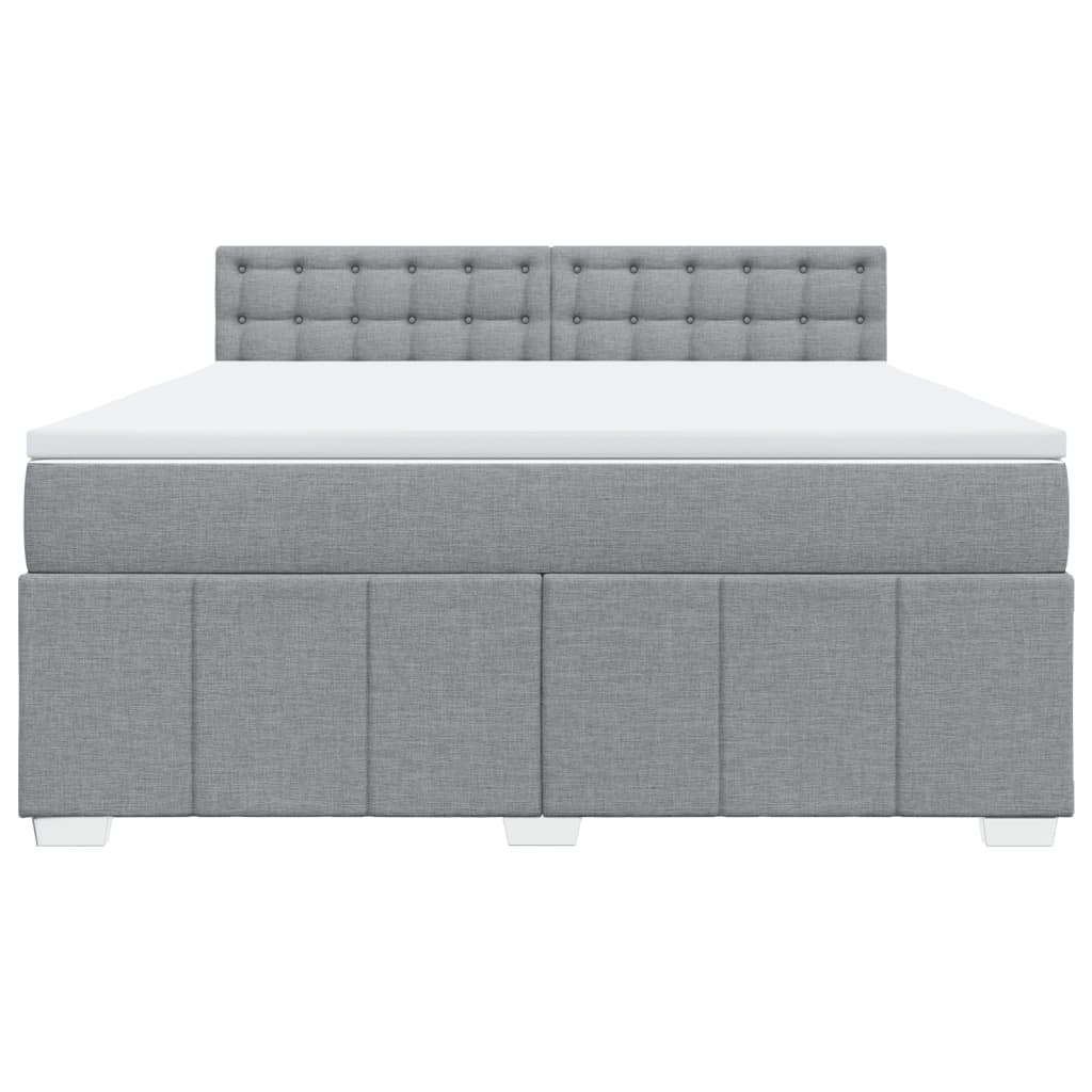 Boxspring met matras stof lichtgrijs 180x200 cm is nu te koop bij PeponiXL, paradijselijk wonen!
