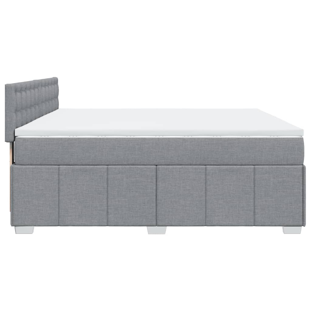 Boxspring met matras stof lichtgrijs 180x200 cm is nu te koop bij PeponiXL, paradijselijk wonen!