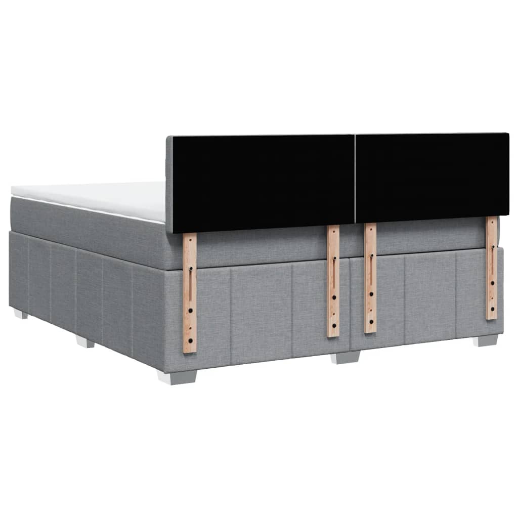 Boxspring met matras stof lichtgrijs 180x200 cm is nu te koop bij PeponiXL, paradijselijk wonen!