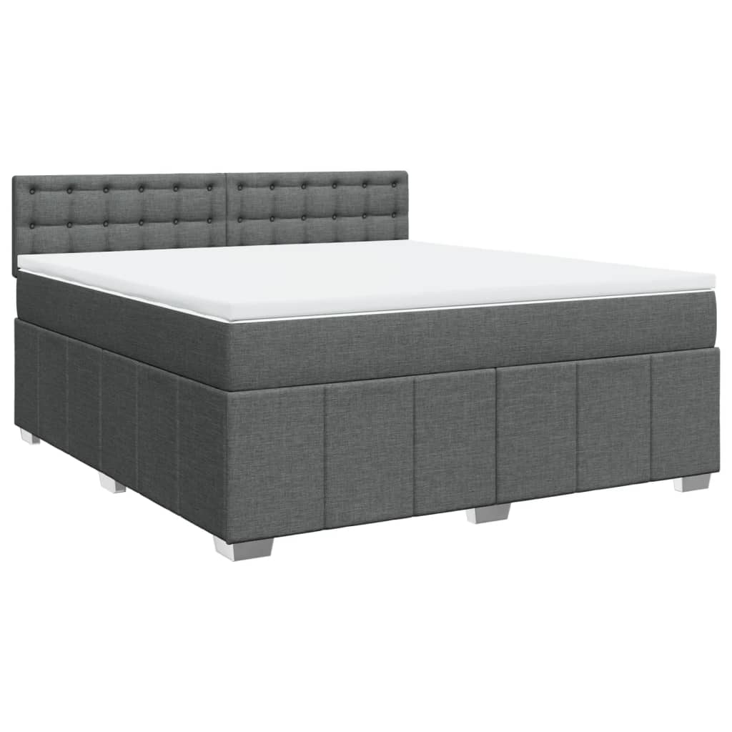 Boxspring met matras stof donkergrijs 180x200 cm is nu te koop bij PeponiXL, paradijselijk wonen!
