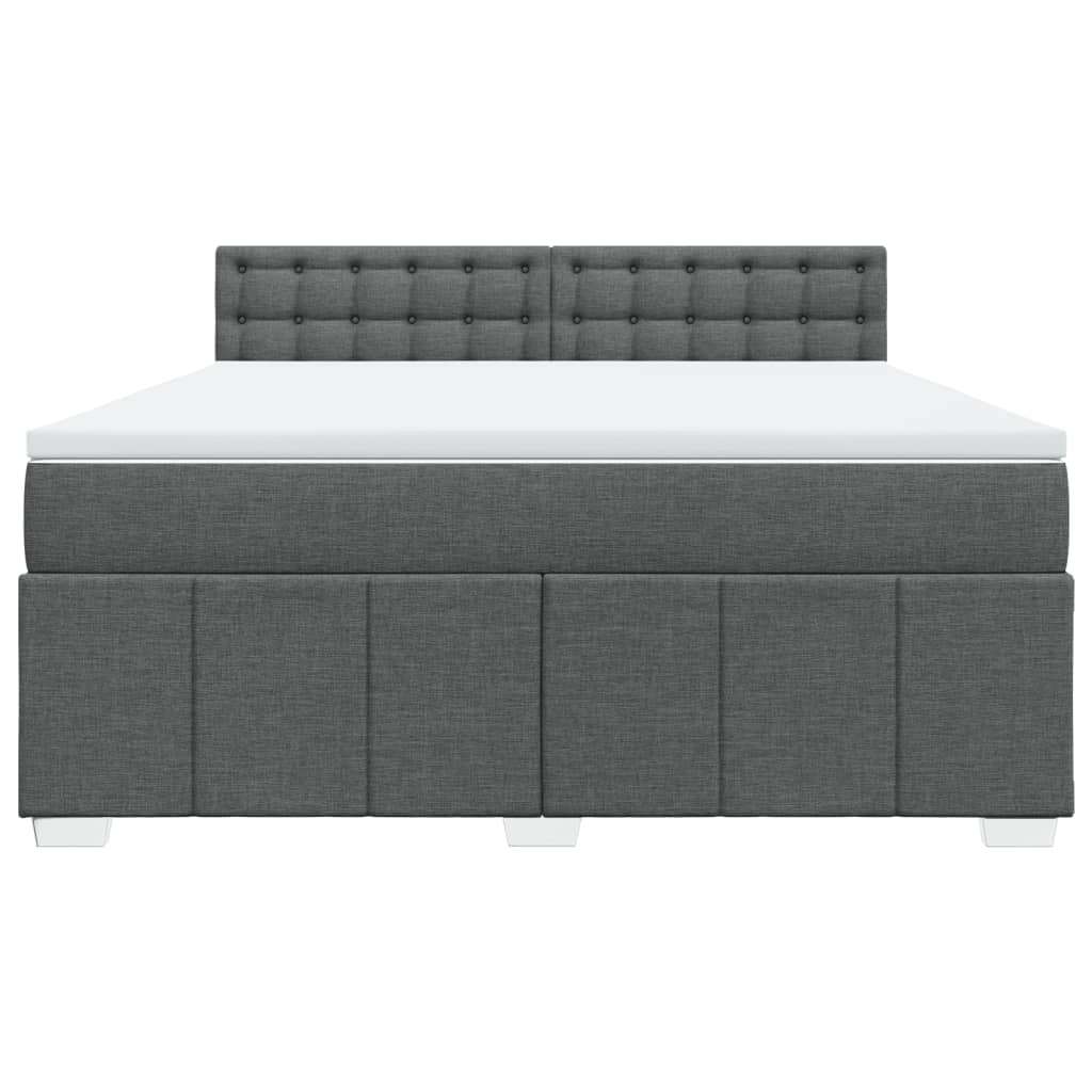 Boxspring met matras stof donkergrijs 180x200 cm is nu te koop bij PeponiXL, paradijselijk wonen!