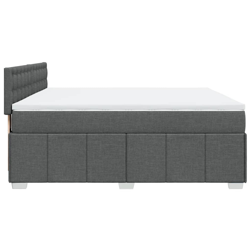 Boxspring met matras stof donkergrijs 180x200 cm is nu te koop bij PeponiXL, paradijselijk wonen!
