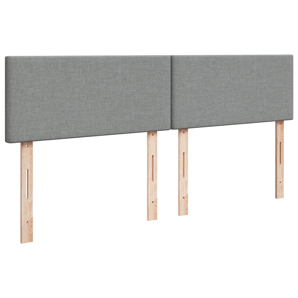 Boxspring met matras stof lichtgrijs 200x200 cm is nu te koop bij PeponiXL, paradijselijk wonen!
