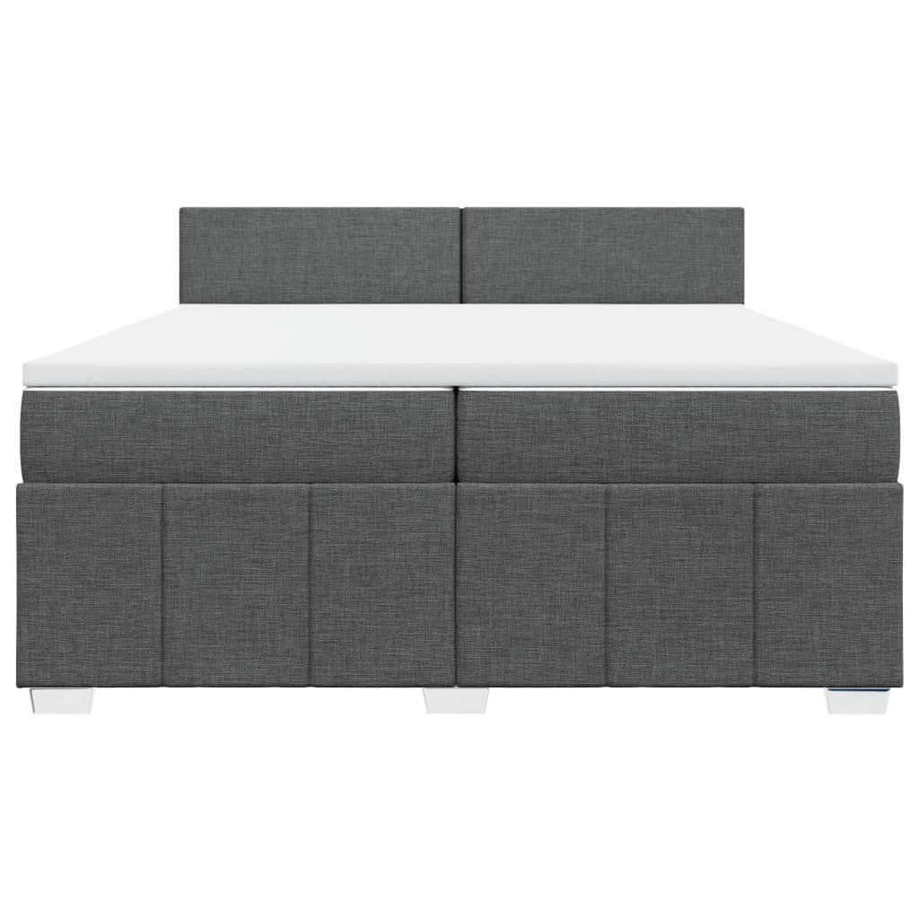 Boxspring met matras stof donkergrijs 200x200 cm is nu te koop bij PeponiXL, paradijselijk wonen!