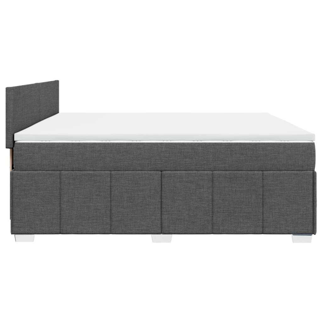 Boxspring met matras stof donkergrijs 200x200 cm is nu te koop bij PeponiXL, paradijselijk wonen!