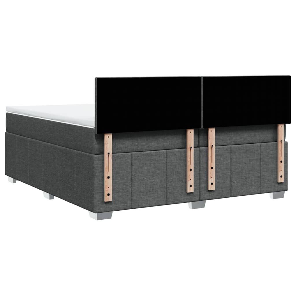 Boxspring met matras stof donkergrijs 200x200 cm is nu te koop bij PeponiXL, paradijselijk wonen!