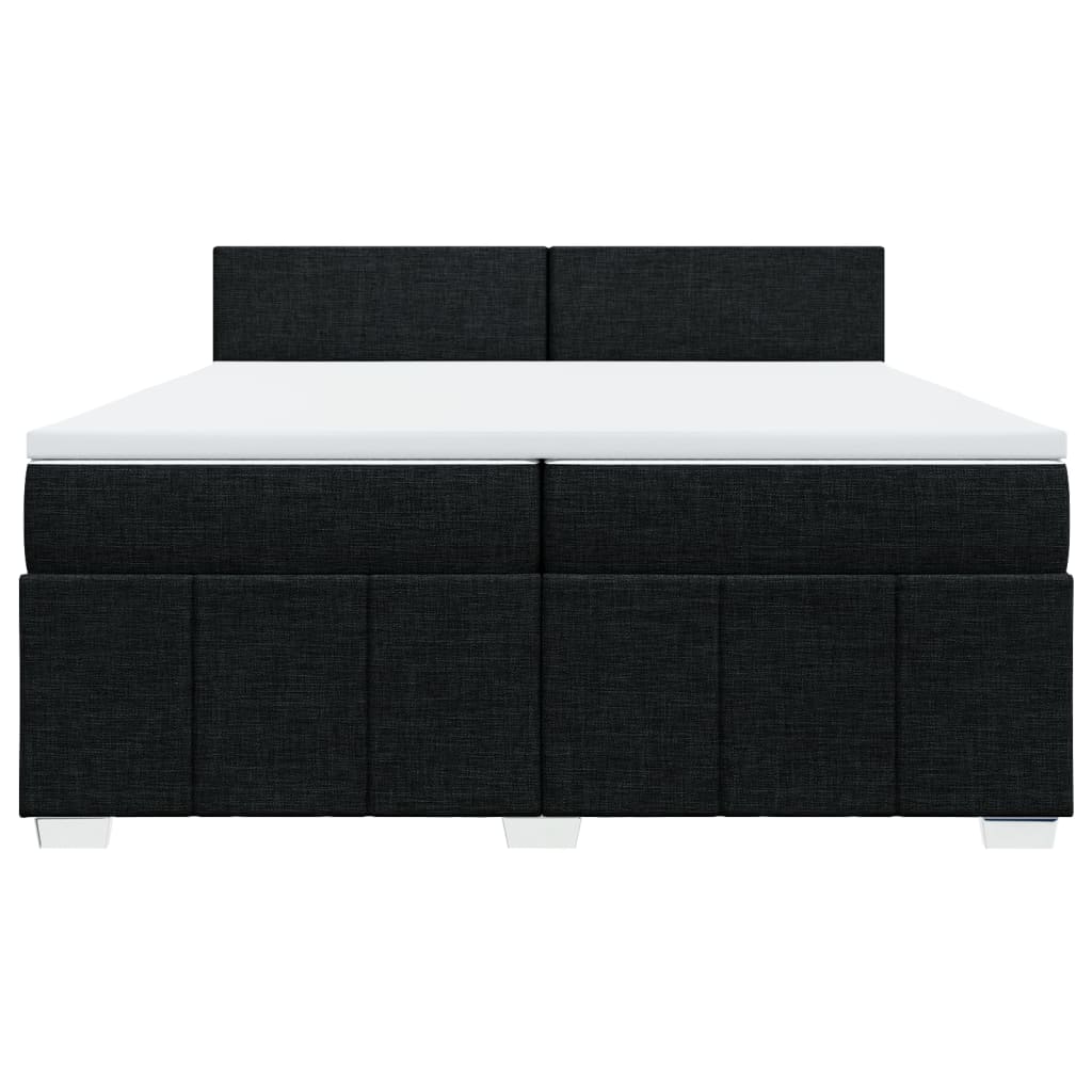 Boxspring met matras stof zwart 200x200 cm is nu te koop bij PeponiXL, paradijselijk wonen!