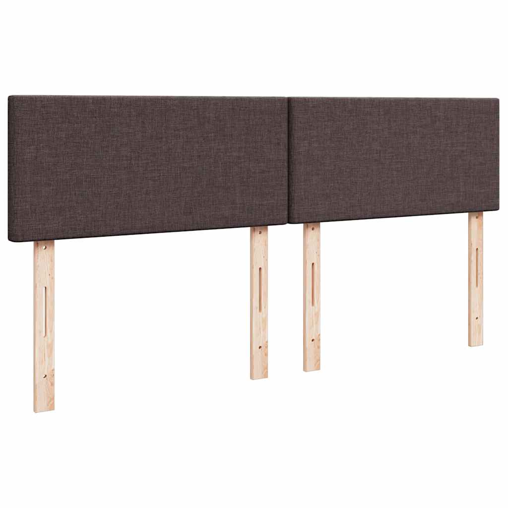 Boxspring met matras stof donkerbruin 200x200 cm is nu te koop bij PeponiXL, paradijselijk wonen!