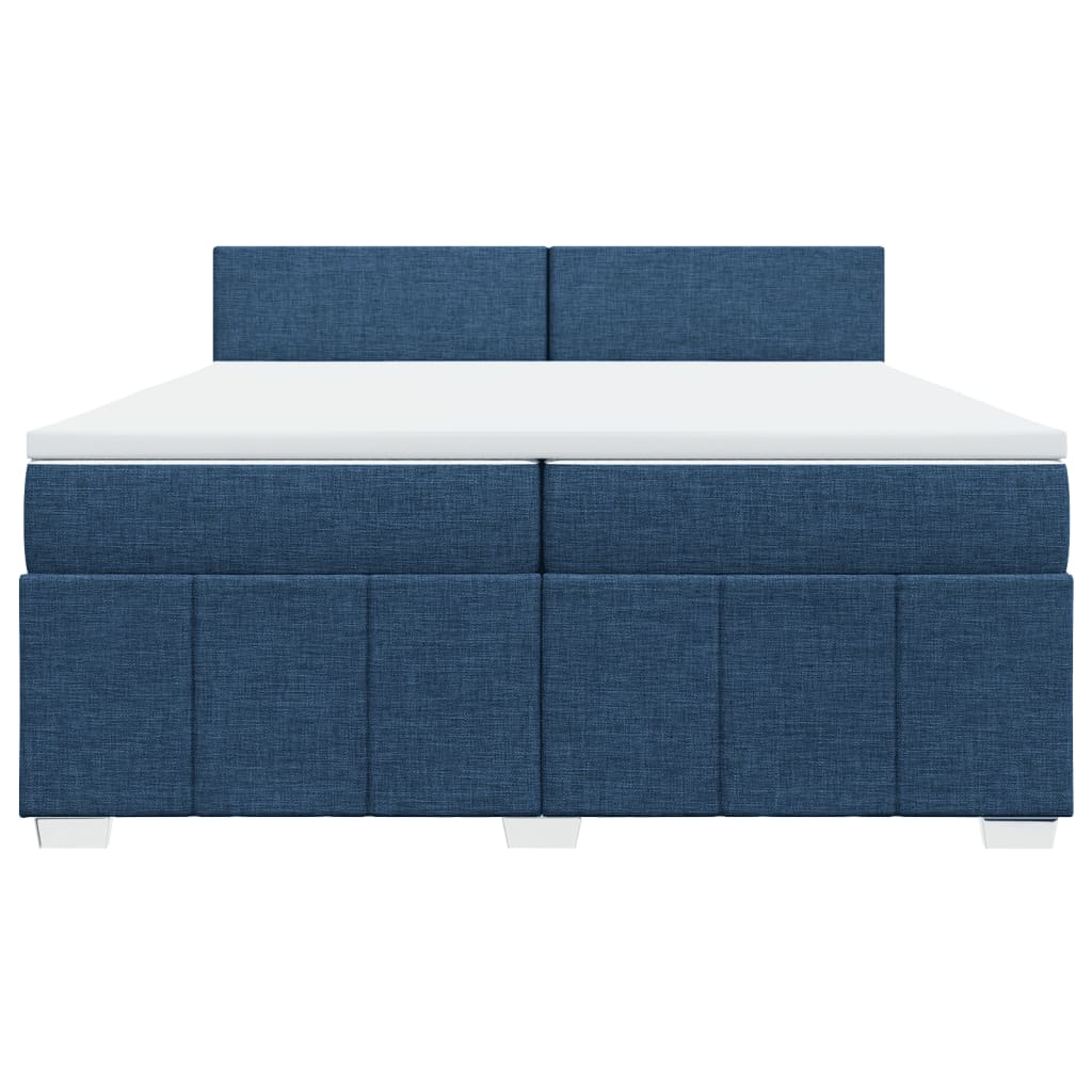 Boxspring met matras stof blauw 200x200 cm is nu te koop bij PeponiXL, paradijselijk wonen!
