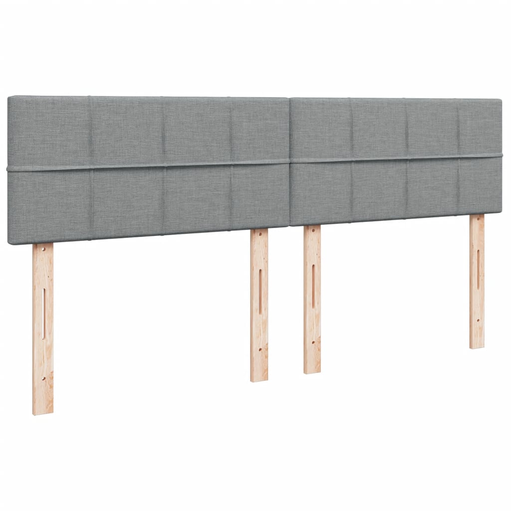 Boxspring met matras stof lichtgrijs 200x200 cm is nu te koop bij PeponiXL, paradijselijk wonen!