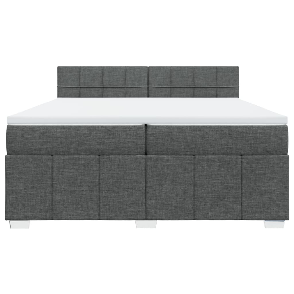 Boxspring met matras stof donkergrijs 200x200 cm is nu te koop bij PeponiXL, paradijselijk wonen!
