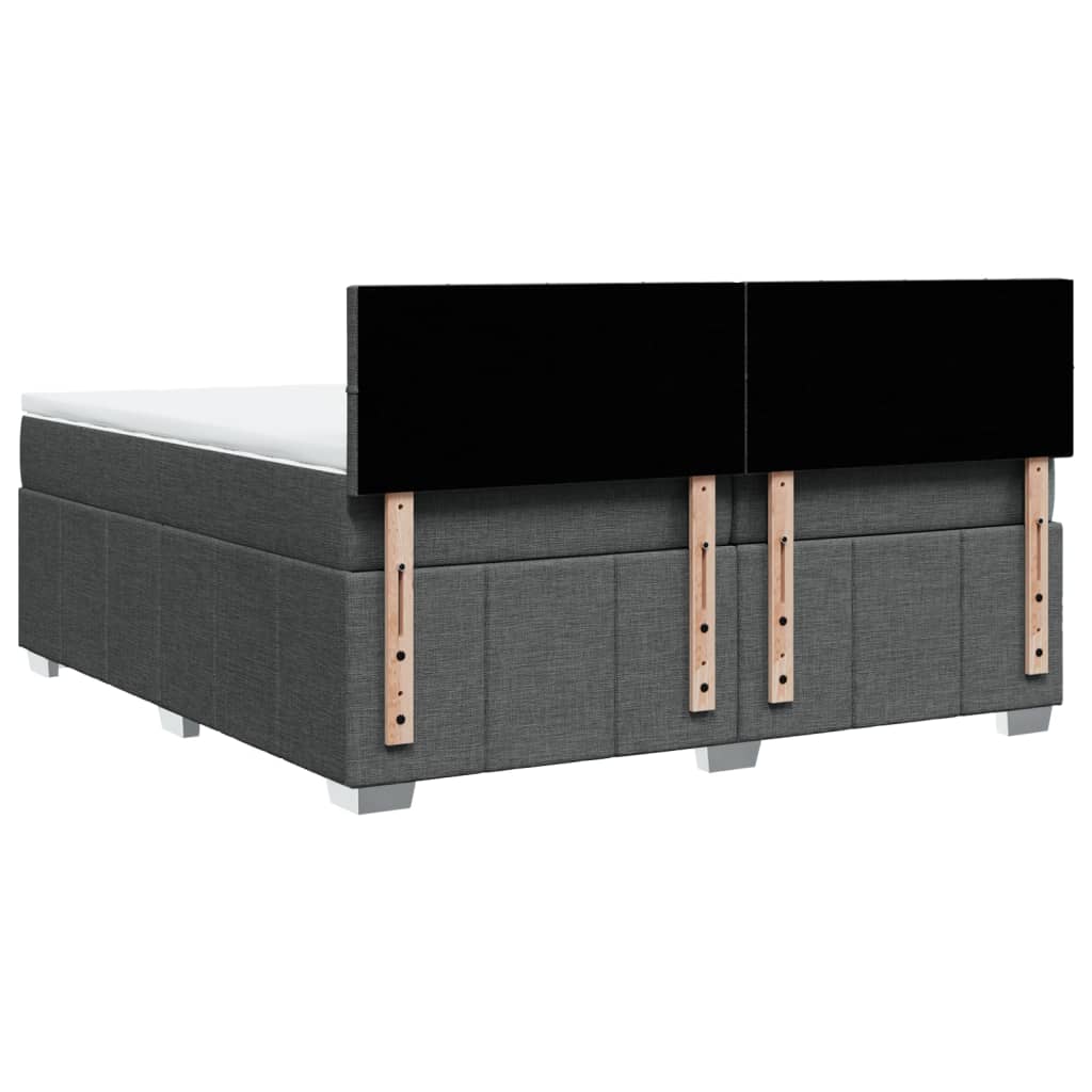 Boxspring met matras stof donkergrijs 200x200 cm is nu te koop bij PeponiXL, paradijselijk wonen!