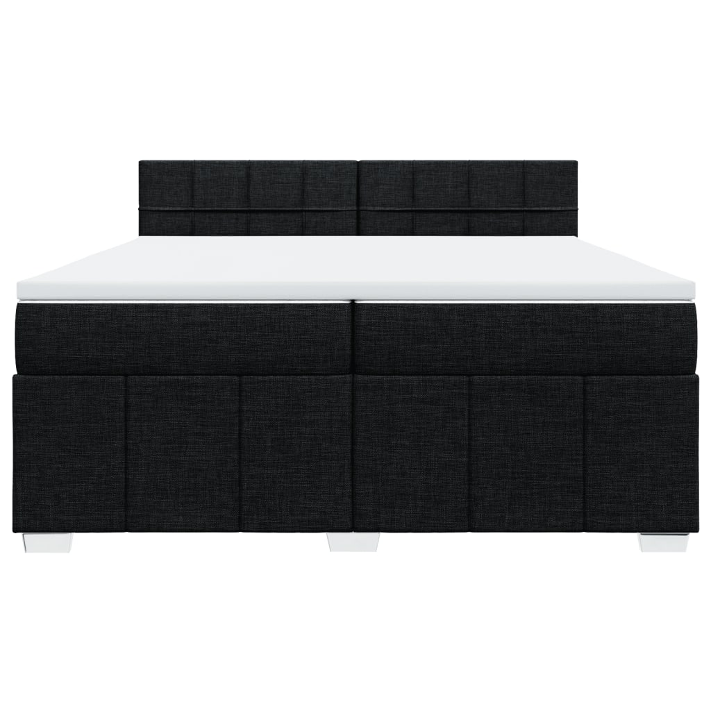 Boxspring met matras stof zwart 200x200 cm is nu te koop bij PeponiXL, paradijselijk wonen!