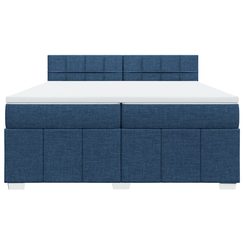 Boxspring met matras stof blauw 200x200 cm is nu te koop bij PeponiXL, paradijselijk wonen!
