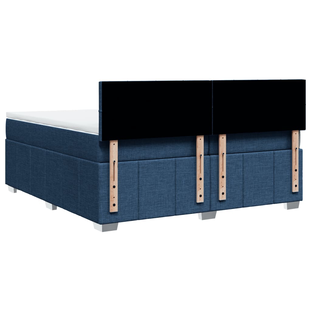 Boxspring met matras stof blauw 200x200 cm is nu te koop bij PeponiXL, paradijselijk wonen!
