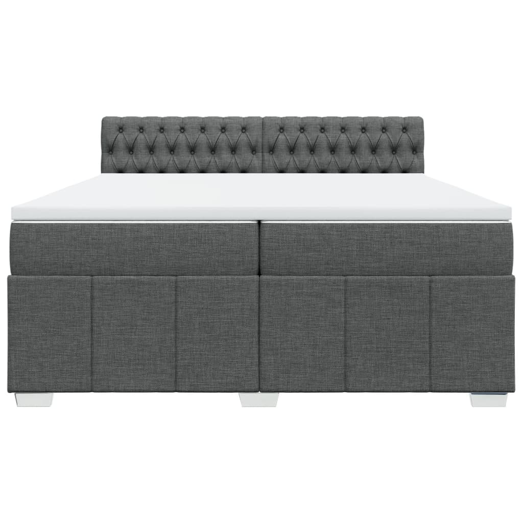 Boxspring met matras stof donkergrijs 200x200 cm is nu te koop bij PeponiXL, paradijselijk wonen!
