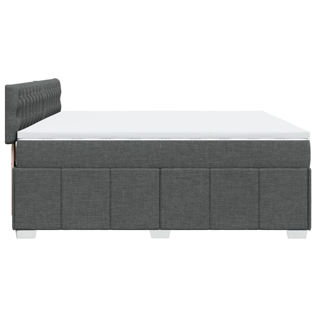Boxspring met matras stof donkergrijs 200x200 cm is nu te koop bij PeponiXL, paradijselijk wonen!