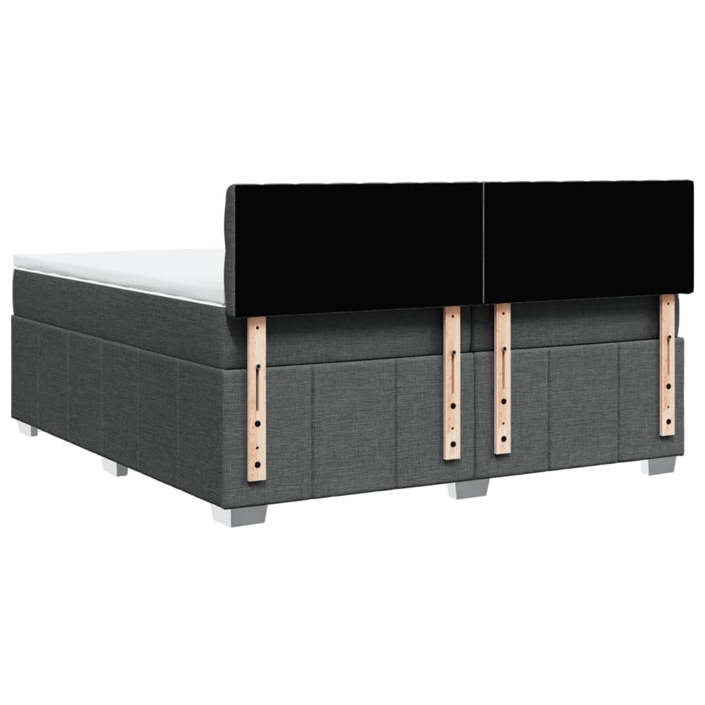 Boxspring met matras stof donkergrijs 200x200 cm is nu te koop bij PeponiXL, paradijselijk wonen!