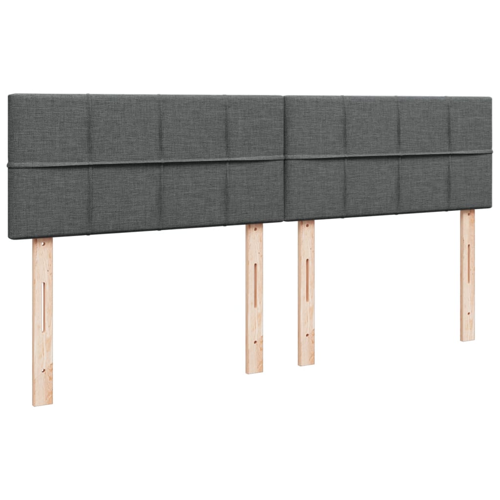 Boxspring met matras stof donkergrijs 200x200 cm is nu te koop bij PeponiXL, paradijselijk wonen!