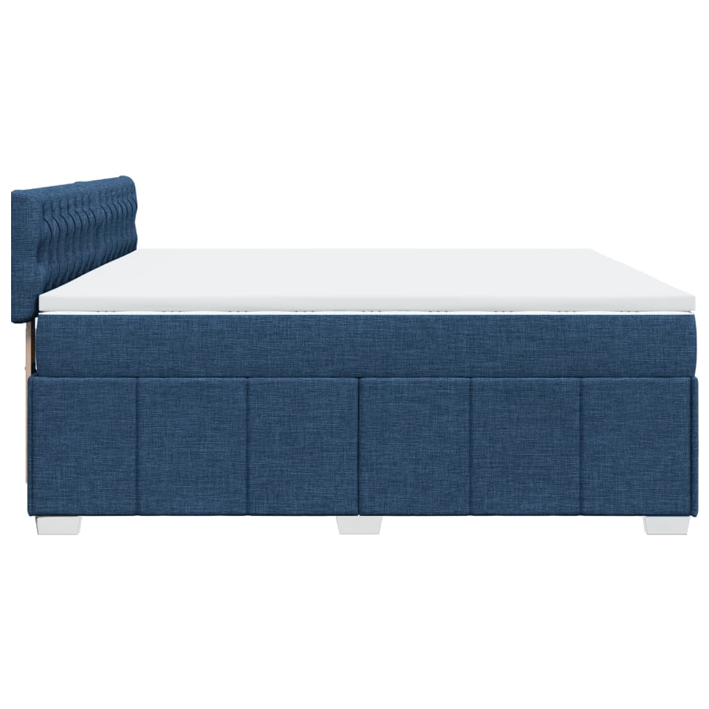 Boxspring met matras stof blauw 200x200 cm is nu te koop bij PeponiXL, paradijselijk wonen!