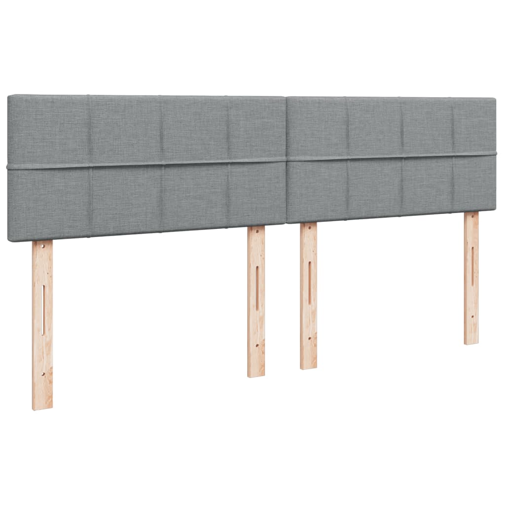 Boxspring met matras stof lichtgrijs 200x200 cm is nu te koop bij PeponiXL, paradijselijk wonen!