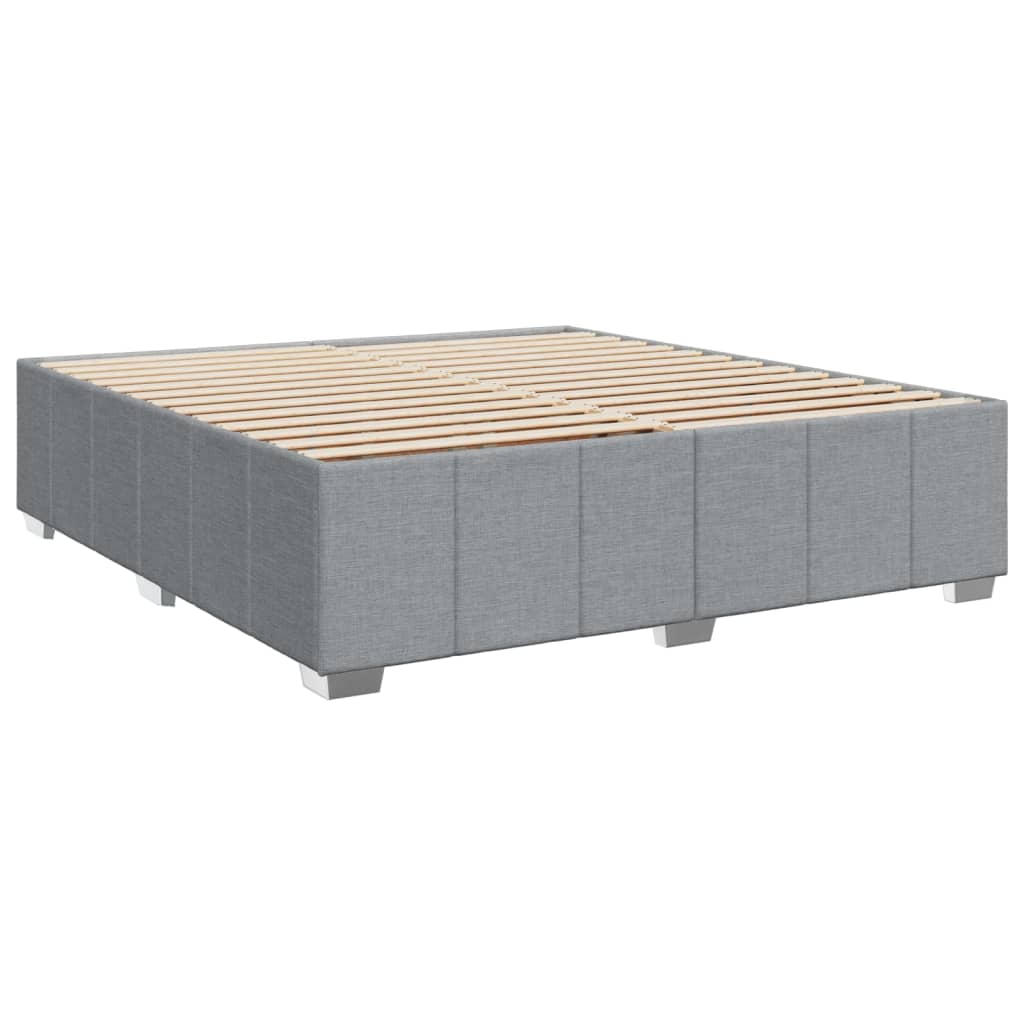 Boxspring met matras stof lichtgrijs 200x200 cm is nu te koop bij PeponiXL, paradijselijk wonen!