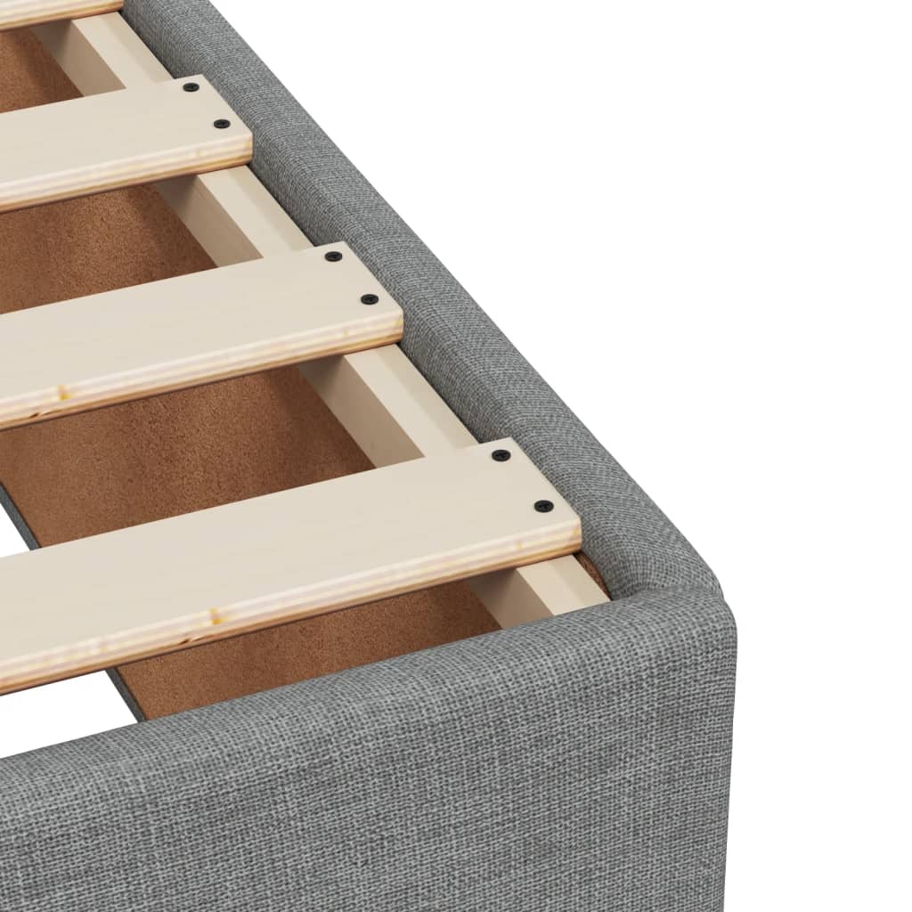 Boxspring met matras stof lichtgrijs 200x200 cm is nu te koop bij PeponiXL, paradijselijk wonen!