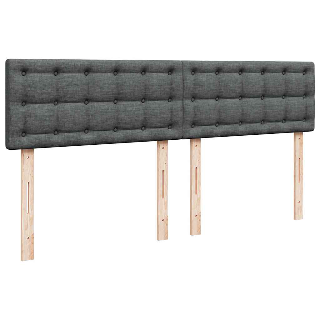 Boxspring met matras stof donkergrijs 200x200 cm is nu te koop bij PeponiXL, paradijselijk wonen!
