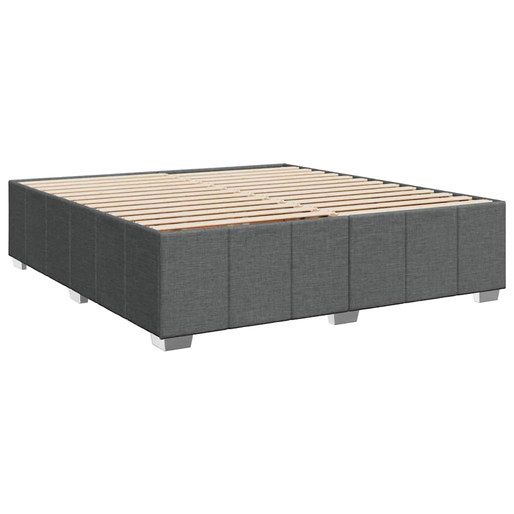 Boxspring met matras stof donkergrijs 200x200 cm is nu te koop bij PeponiXL, paradijselijk wonen!