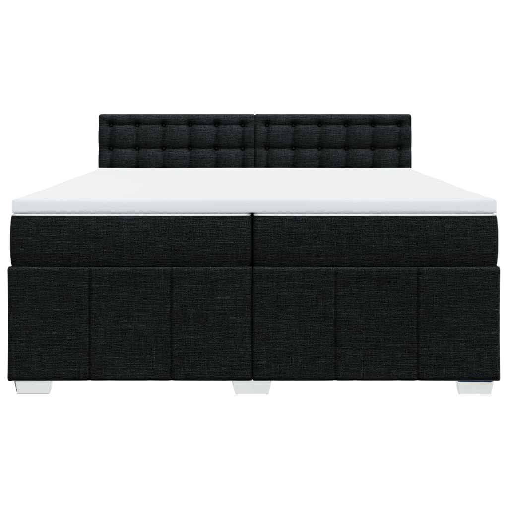 Boxspring met matras stof zwart 200x200 cm is nu te koop bij PeponiXL, paradijselijk wonen!