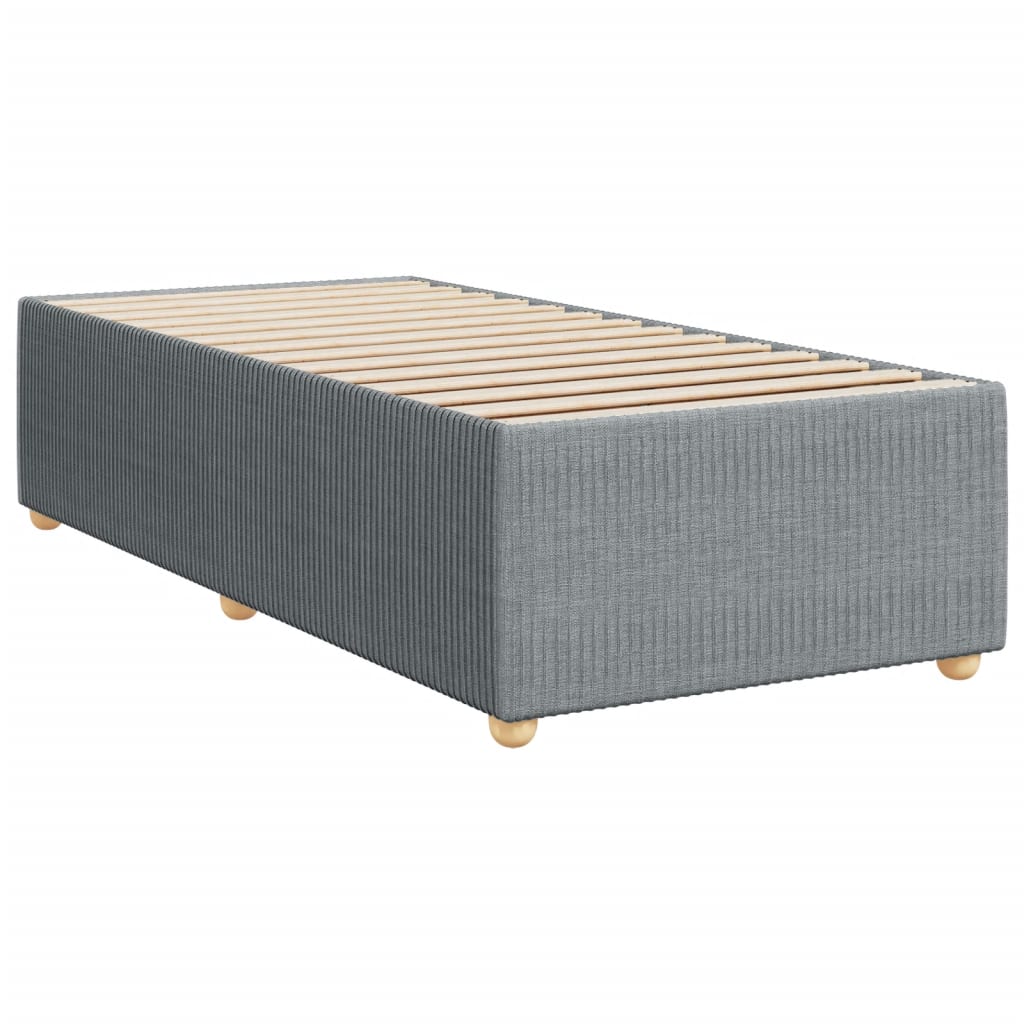 Boxspring met matras stof lichtgrijs 80x200 cm is nu te koop bij PeponiXL, paradijselijk wonen!