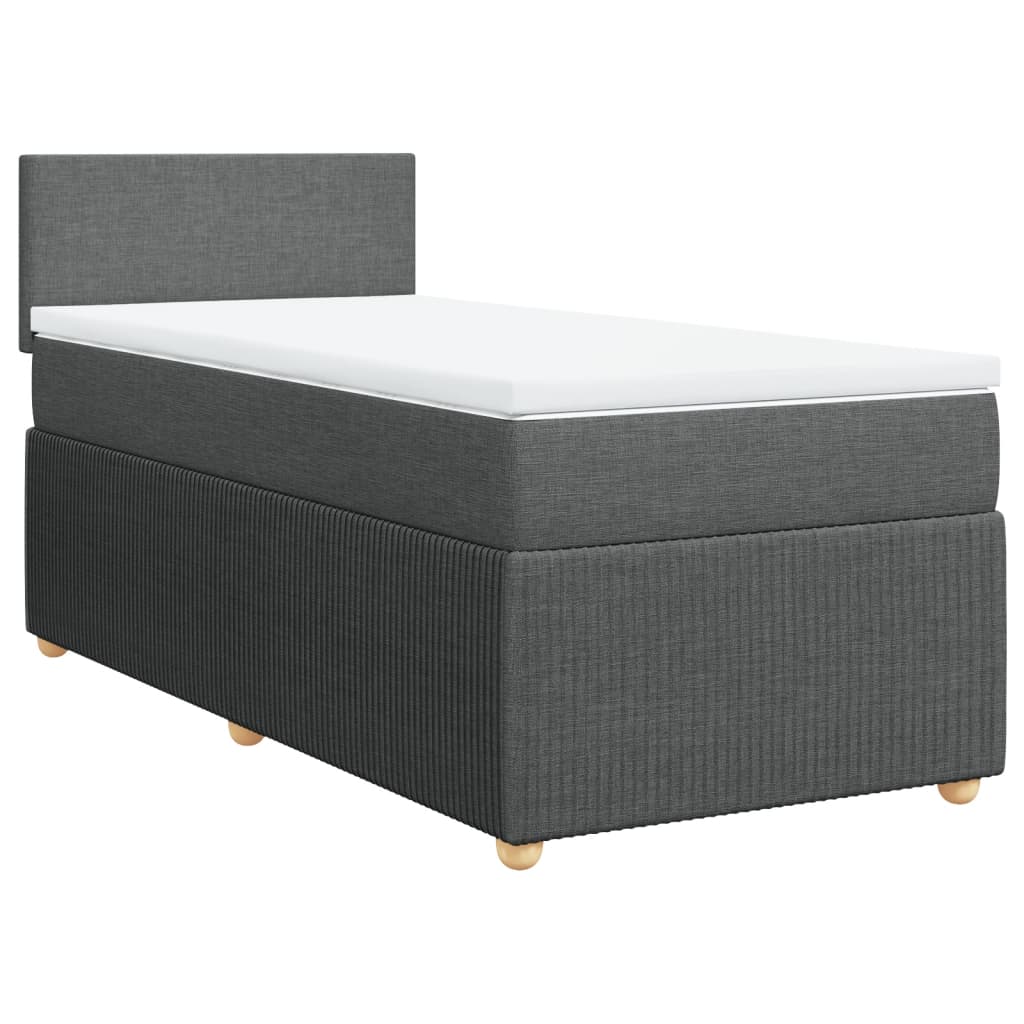 Boxspring met matras stof donkergrijs 80x200 cm is nu te koop bij PeponiXL, paradijselijk wonen!