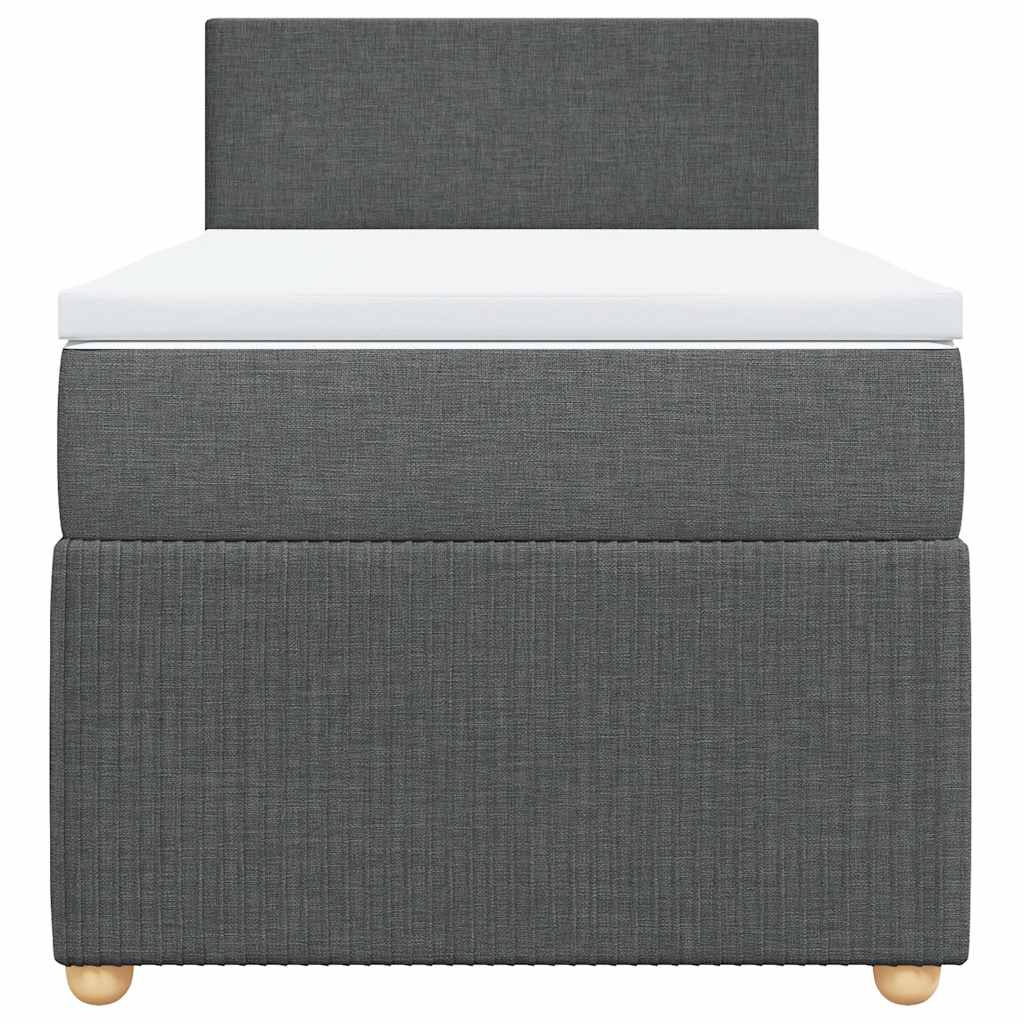 Boxspring met matras stof donkergrijs 80x200 cm is nu te koop bij PeponiXL, paradijselijk wonen!