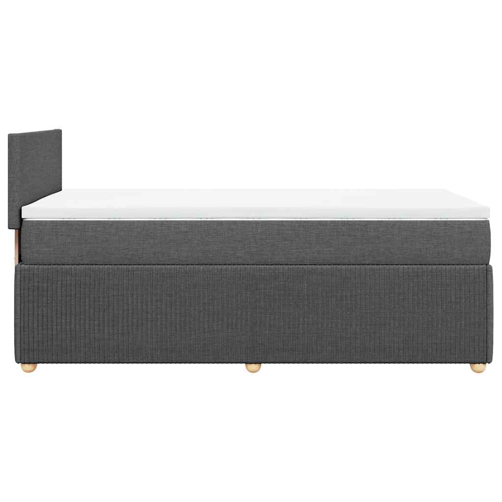 Boxspring met matras stof donkergrijs 80x200 cm is nu te koop bij PeponiXL, paradijselijk wonen!