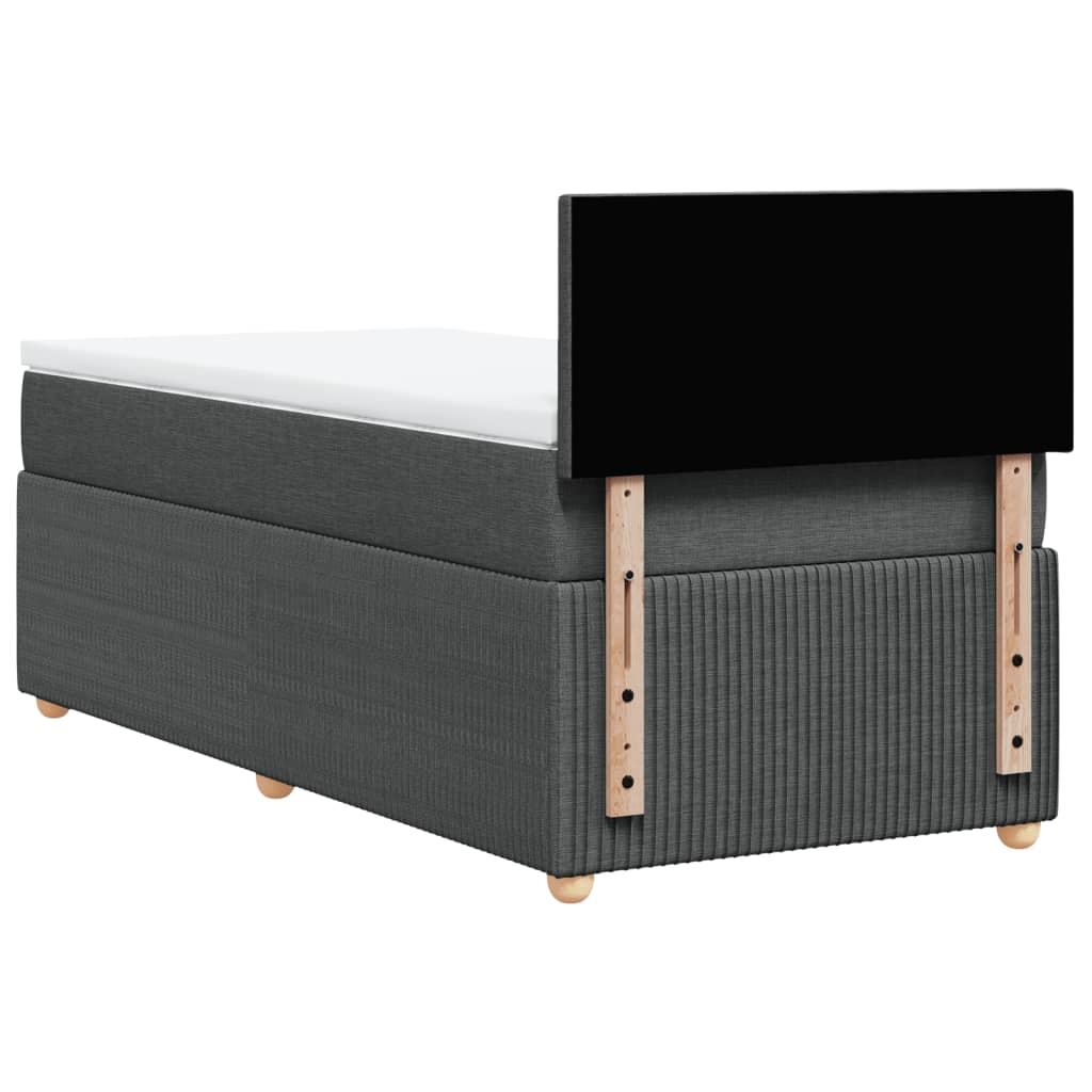 Boxspring met matras stof donkergrijs 80x200 cm is nu te koop bij PeponiXL, paradijselijk wonen!