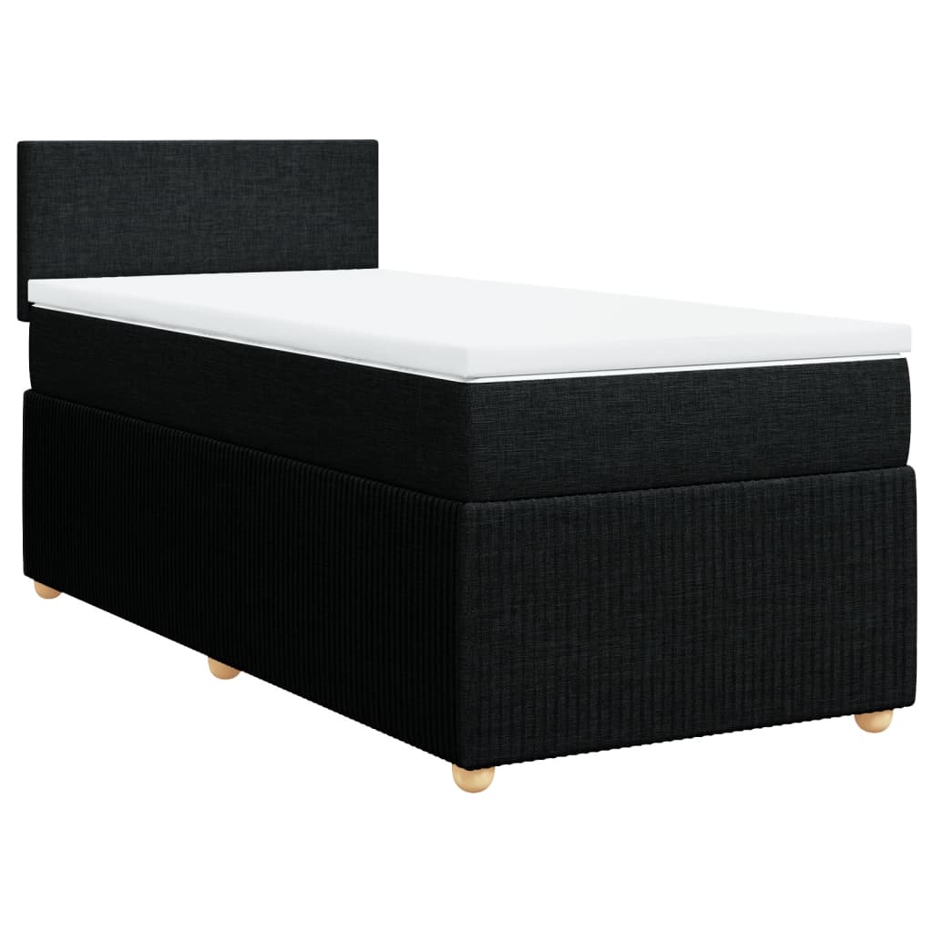 Boxspring met matras stof zwart 80x200 cm is nu te koop bij PeponiXL, paradijselijk wonen!