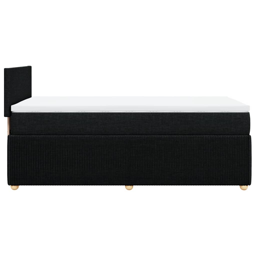 Boxspring met matras stof zwart 80x200 cm is nu te koop bij PeponiXL, paradijselijk wonen!