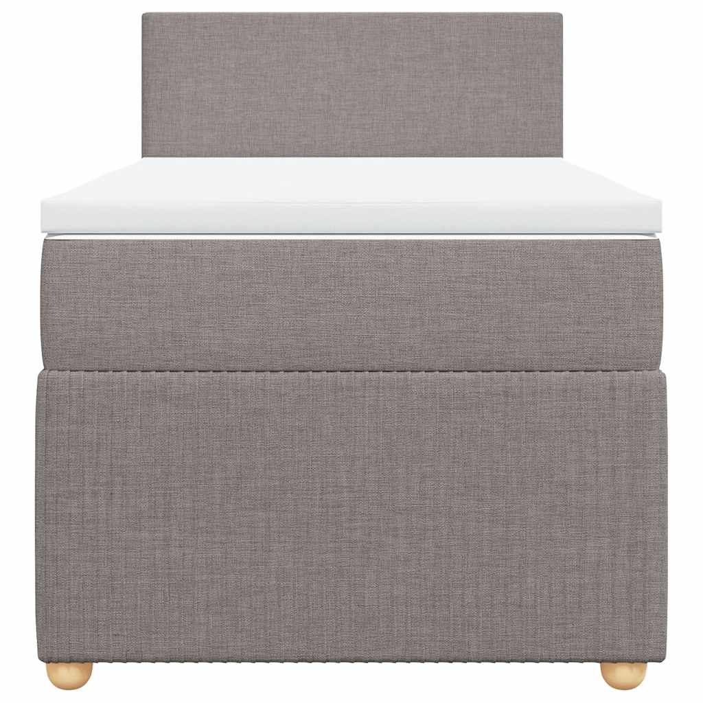 Boxspring met matras stof taupe 80x200 cm is nu te koop bij PeponiXL, paradijselijk wonen!