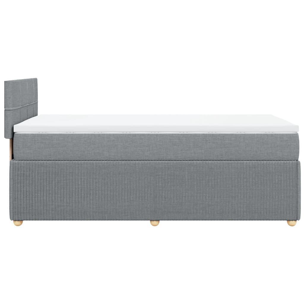 Boxspring met matras stof lichtgrijs 80x200 cm is nu te koop bij PeponiXL, paradijselijk wonen!